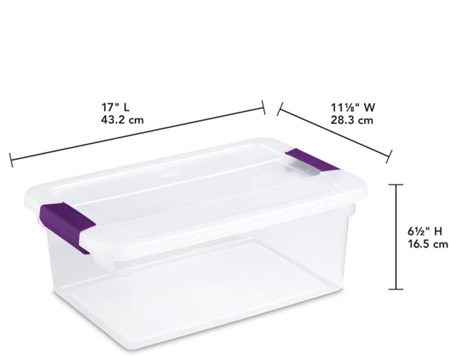 Sterilite 12-Pack ClearView Latch Box. Stackable Organizer Bins with Lids. 15 Quart - Clear Plastic Organization Containers for Closet. Bedroom. Shelving Units and Home or Office Storage | Clear Plastic Organizers with Color Accent Latches for Closet. Bedroom. Shelving Units. Dorm Room and Home Organization - Image 3