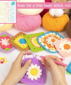 Alternative view of Katech 20 Skeins Cotton Yarn for Crocheting-Crochet Yarn Set-(Color A) | 55% Cotton 45% Acrylic#3 DK (Light)-Super Soft Milk Cotton Yarn-Great Crochet and Knitting Starter Kit for Colorful Craft